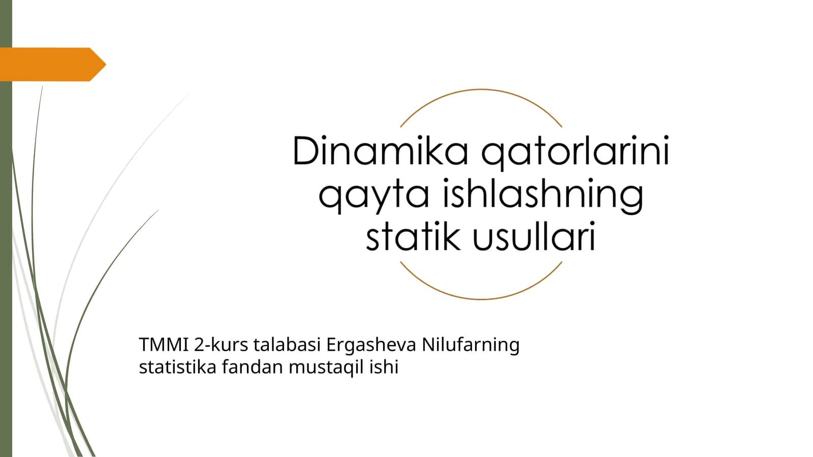 statistika fandan mustaqil ishi