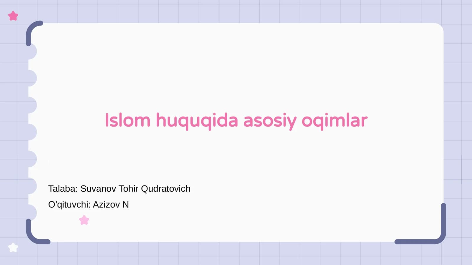 Islom huquqida asosiy oqimlar