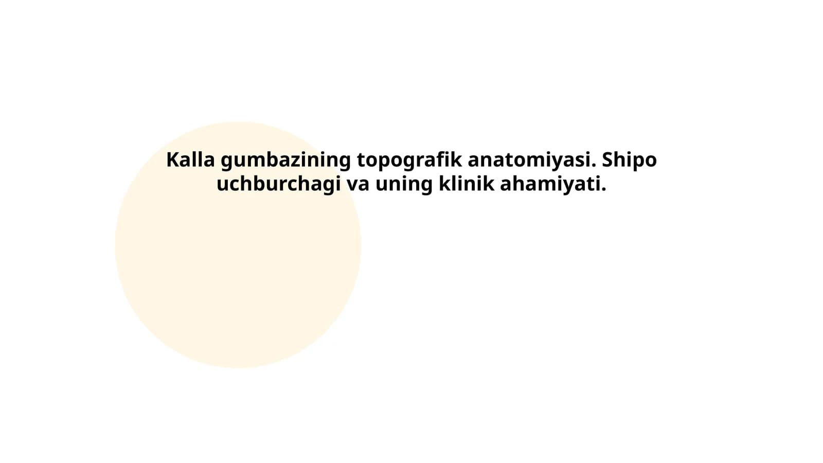 Kalla gumbazining topografik anatomiyasi