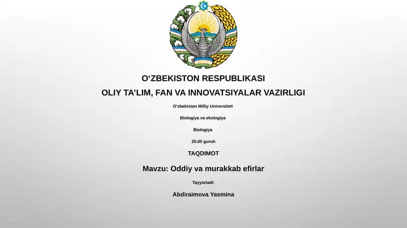 Oddiy va murakkab efirlar