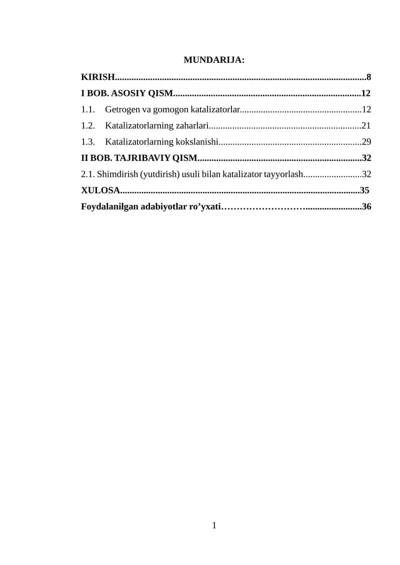 Katalizatorlarning zaharlanishi va kokslanishi