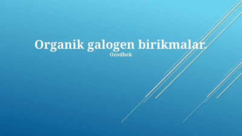Organik galogen birikmalar