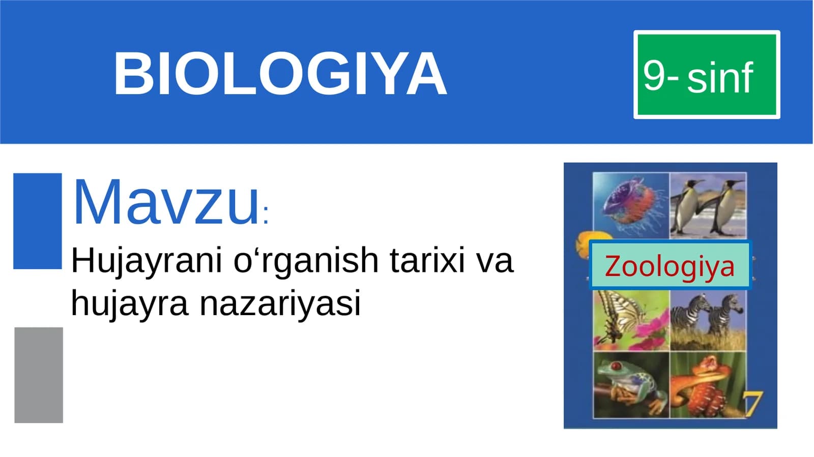 Hayvonot olamini o‘rganamiz
