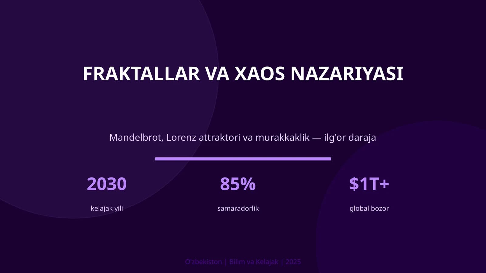 Fraktallar va xaos nazariyasi