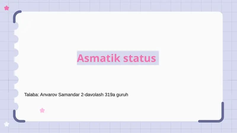 Asmatikstatus