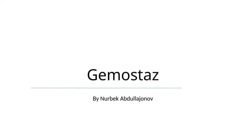 Gemostaz