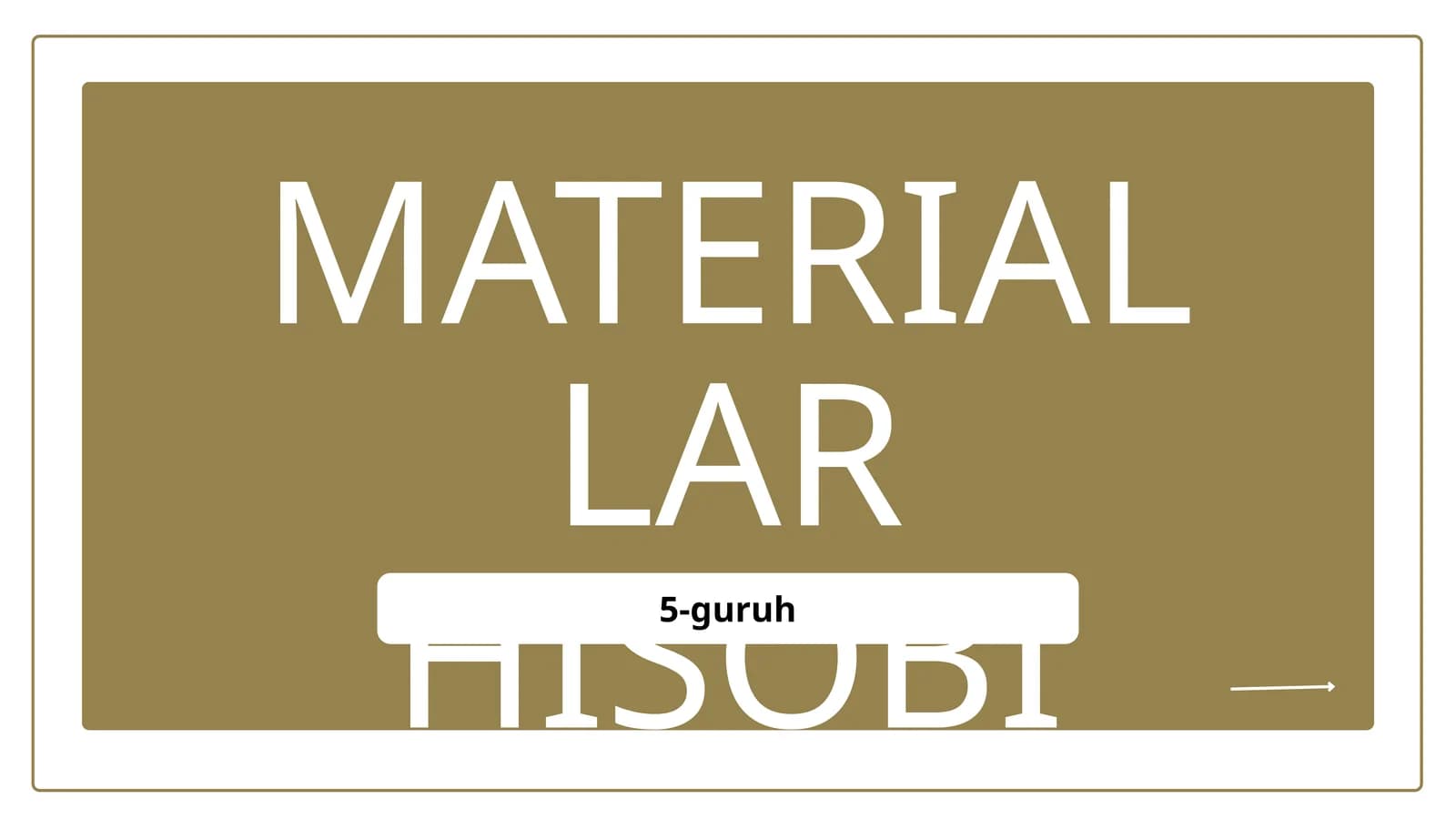 MATERIALLAR HISOBI