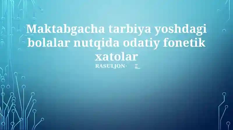 Odatiy fonetik xatolar