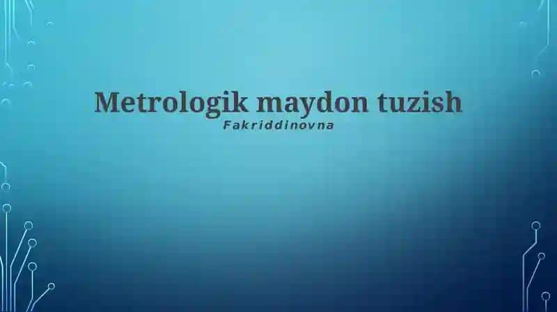 Metrologik maydon tuzish
