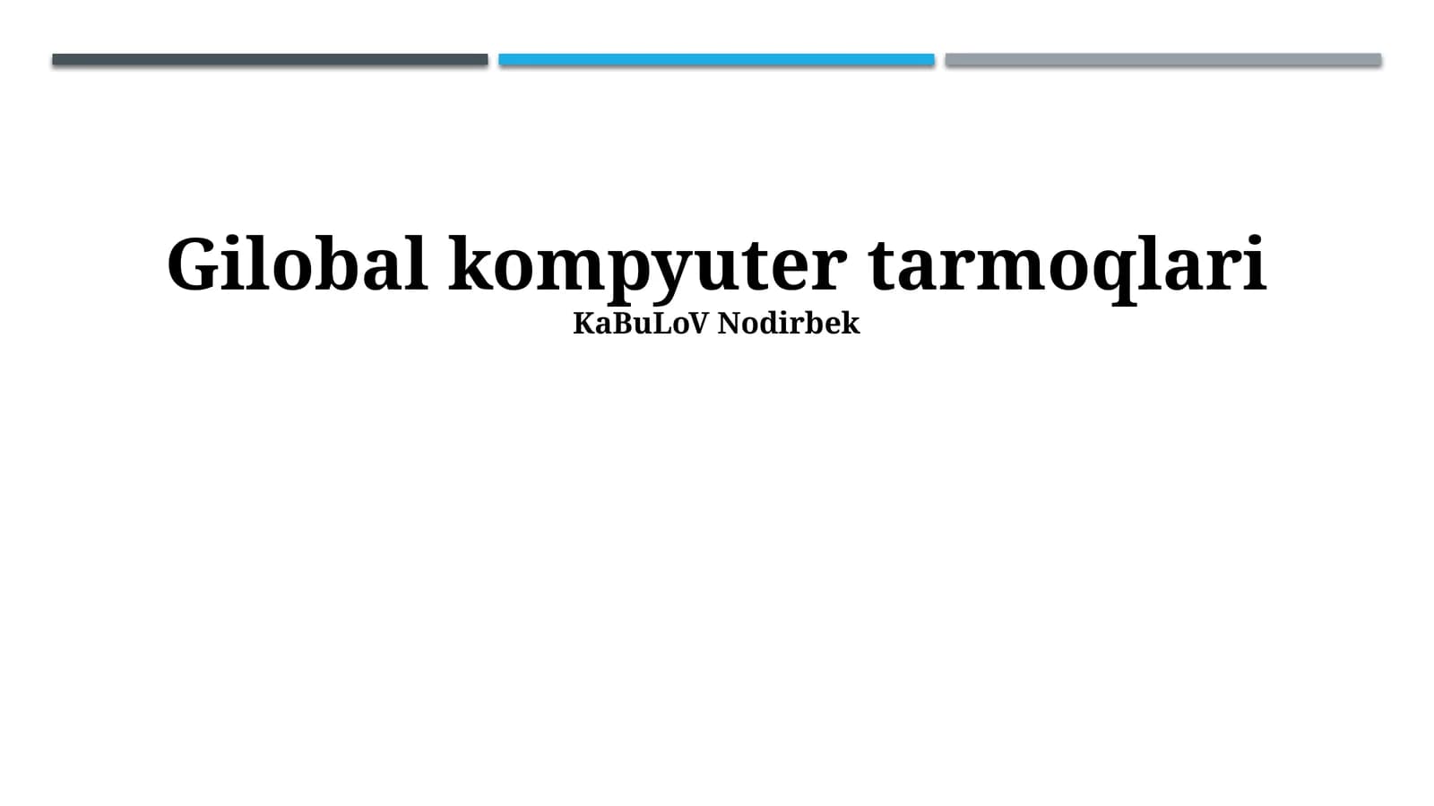 Global Kompyuter Tarmoqlari Protokollari