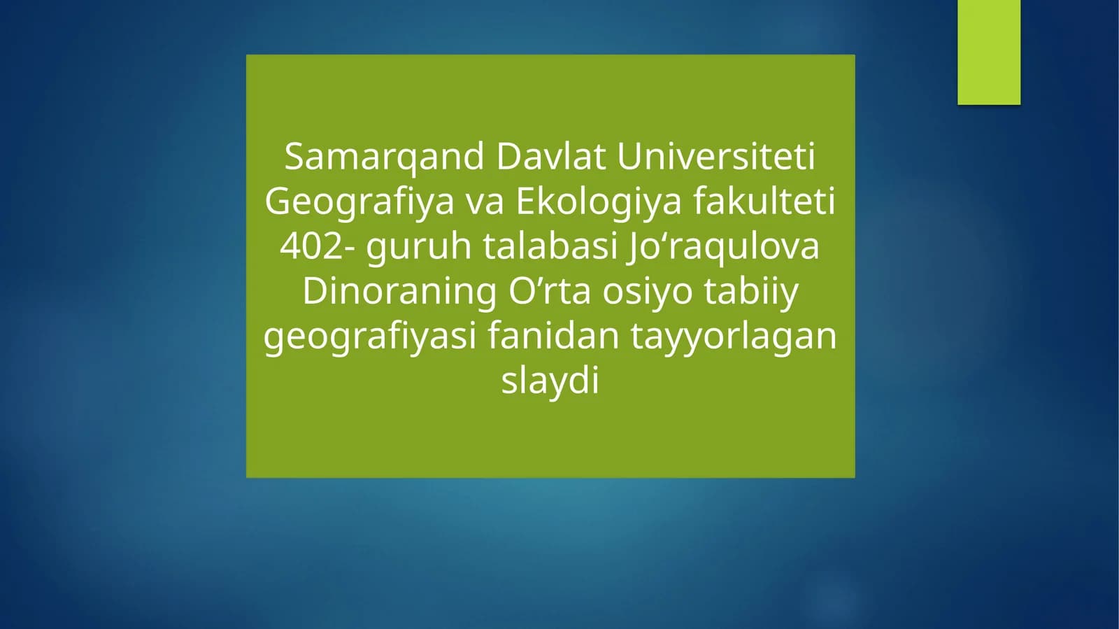 O’rta Osiyo hayvonot dunyosi