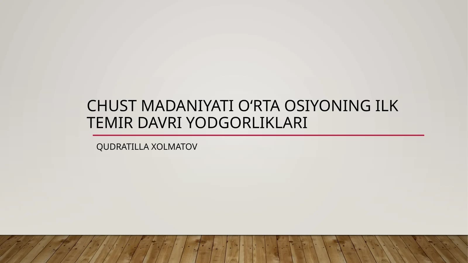 Chustmadaniyati Oʻrta Osiyoning ilk temir davri yodgorliklari