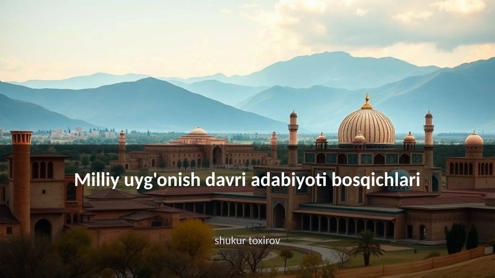 Milliy uyg'onish davri adabiyoti bosqichlari