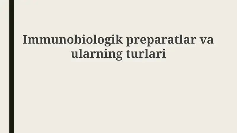 Immunobiologik preparatlar