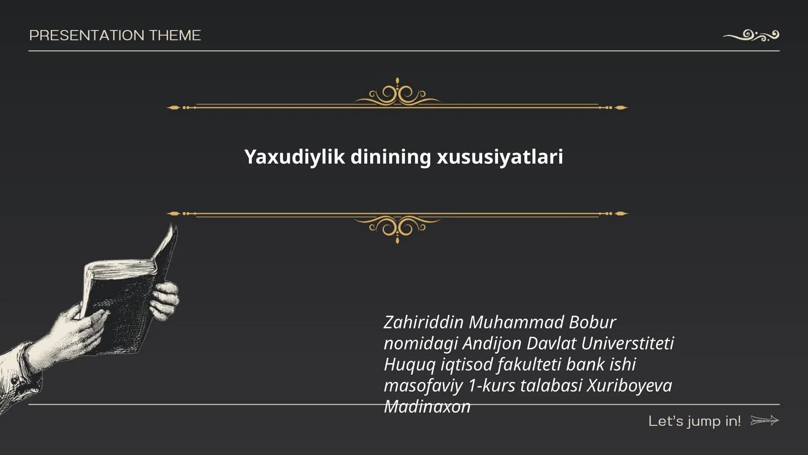 Yaxudiylik dinining xususiyatlari