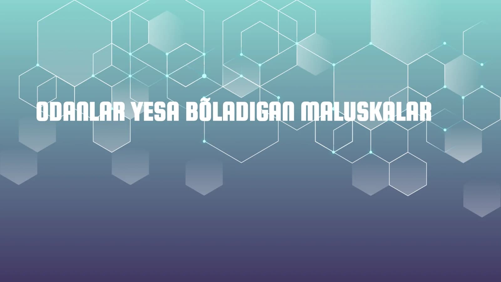 ODANLAR YESA BÕLADIGAN MALUSKALAR