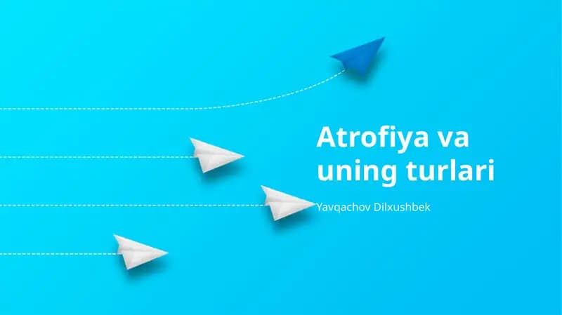 Atrofiya va uning turlari