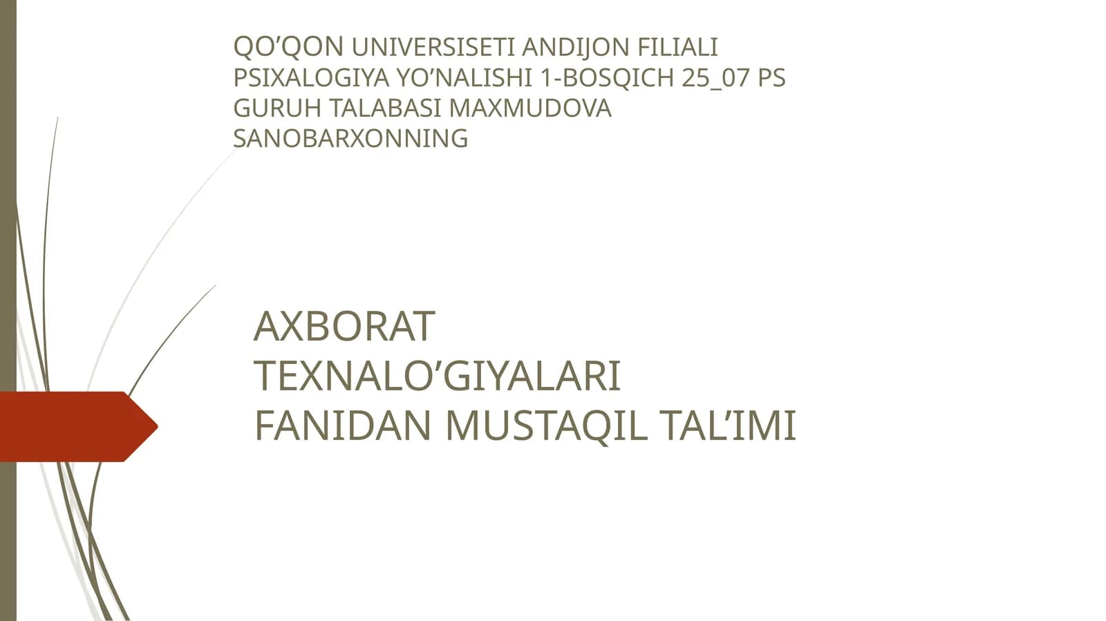 Aqilli qurulmalar va iot ilovalari (Smart Home, Smart City)