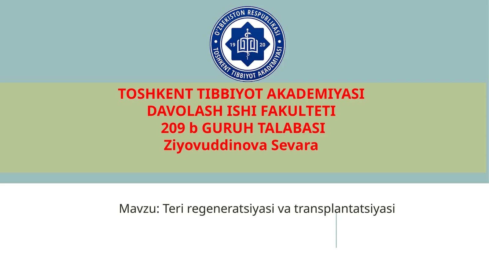 Teri regeneratsiyasi va transplantatsiyasi