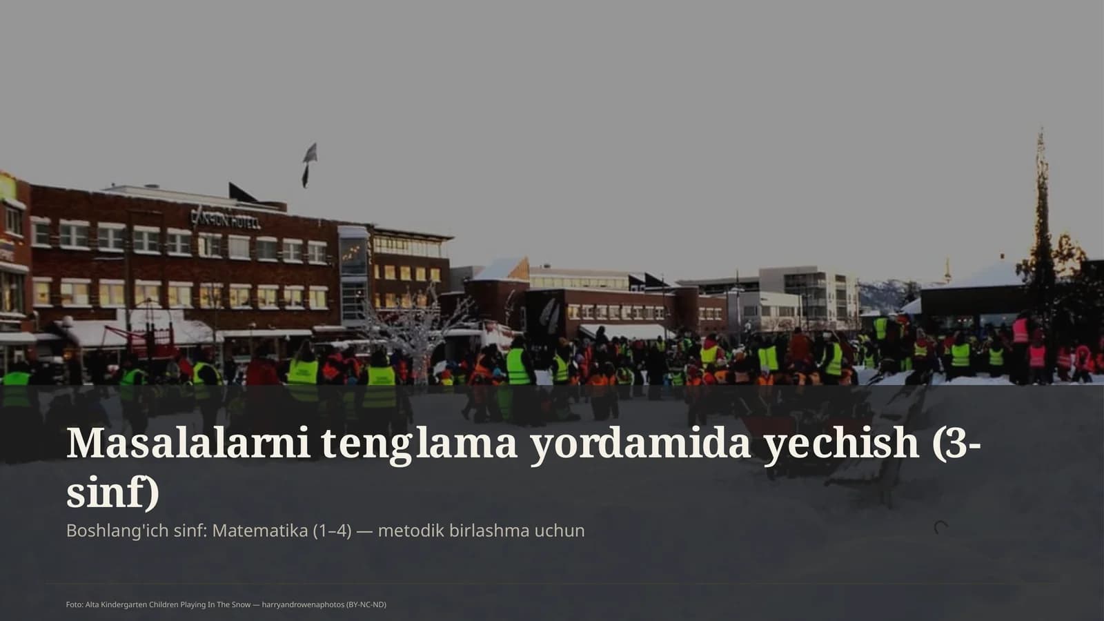 Masalalarni tenglama yordamida yechish (3-sinf)