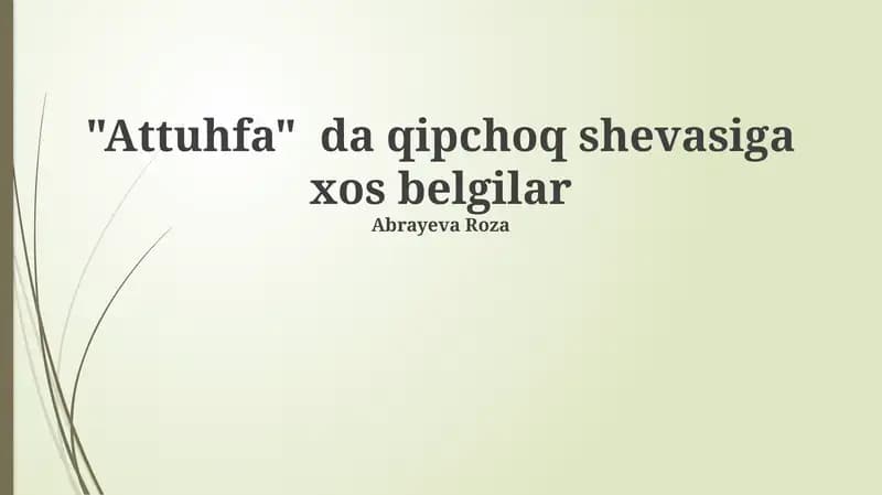 Attuhfa Xatining Tarkibiy Xususiyatlari