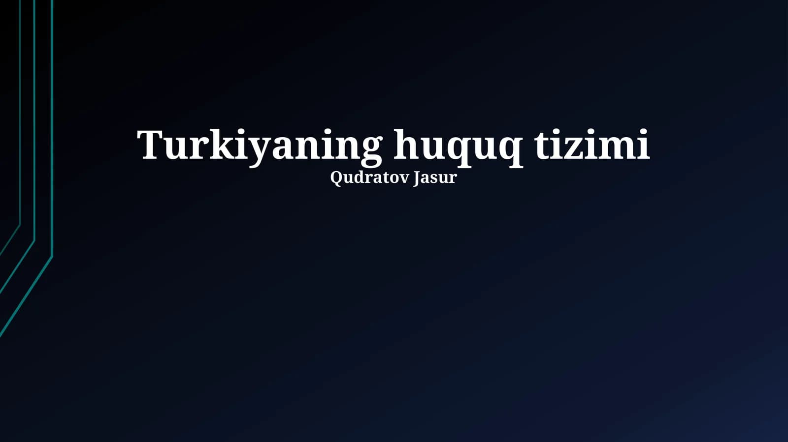 Turkiyaning huquq tizimi