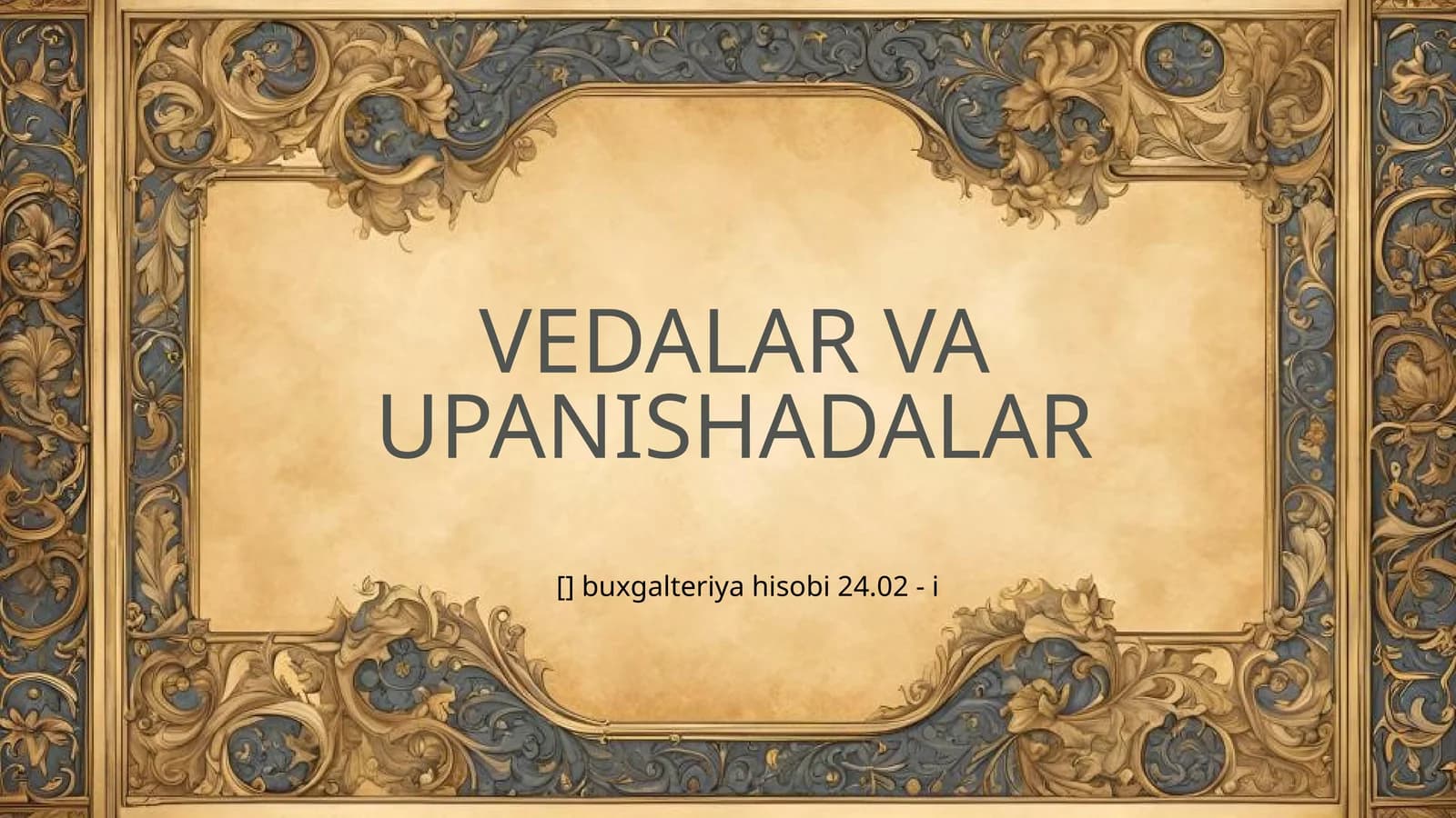 VEDALAR VA UPANISHADALAR