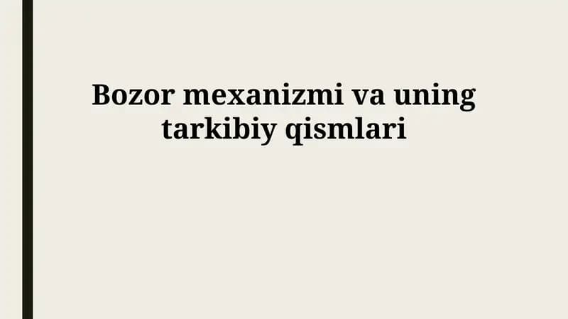 Bozor mexanizmi