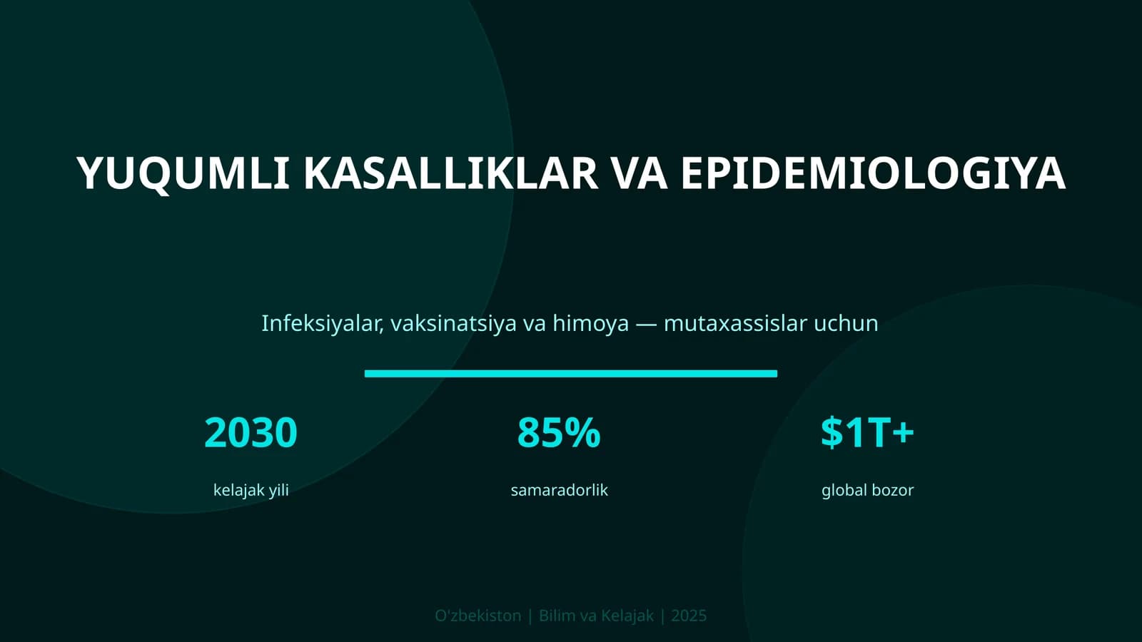 Yuqumli kasalliklar va epidemiologiya