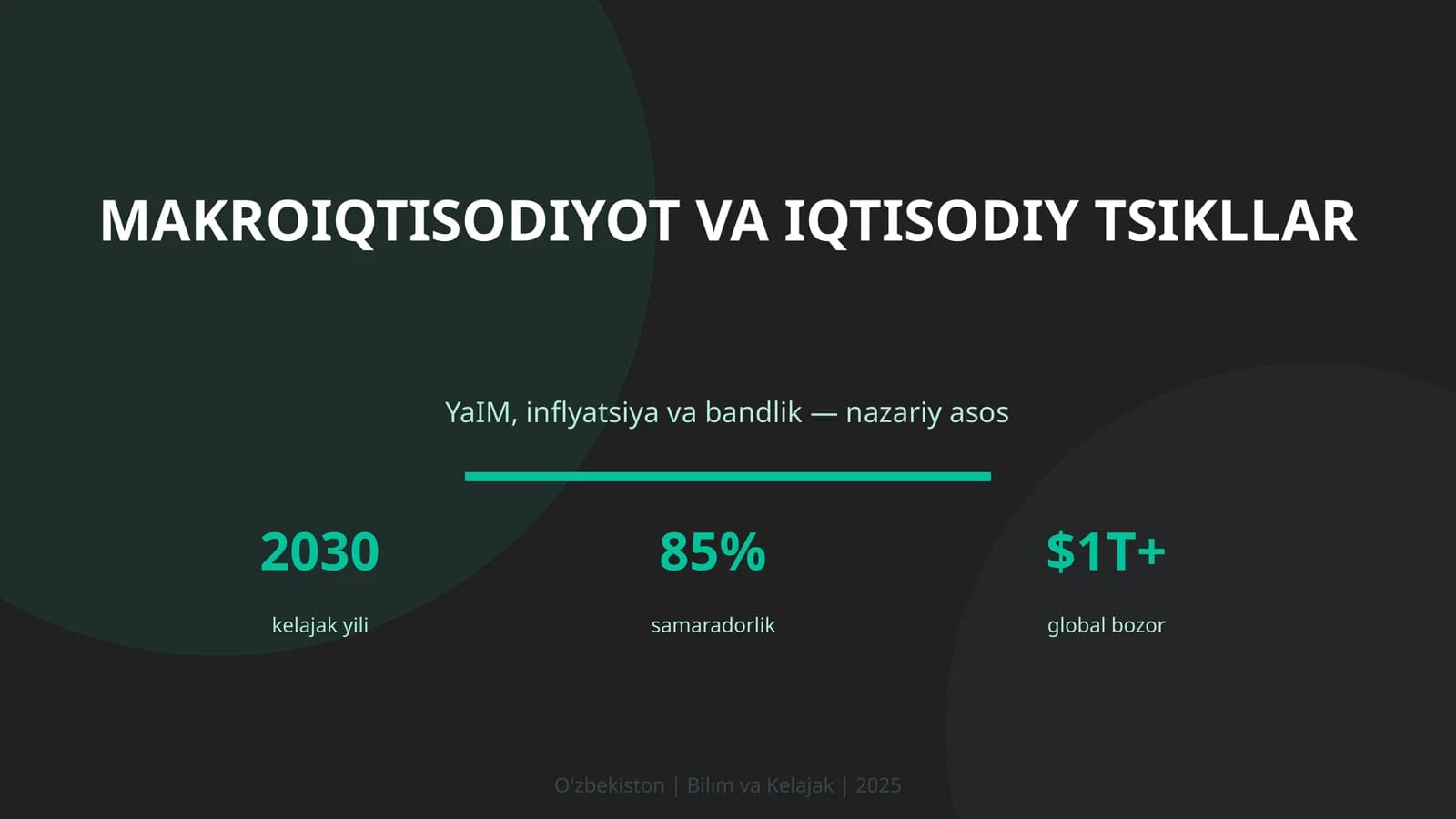 Makroiqtisodiyot va iqtisodiy tsikllar