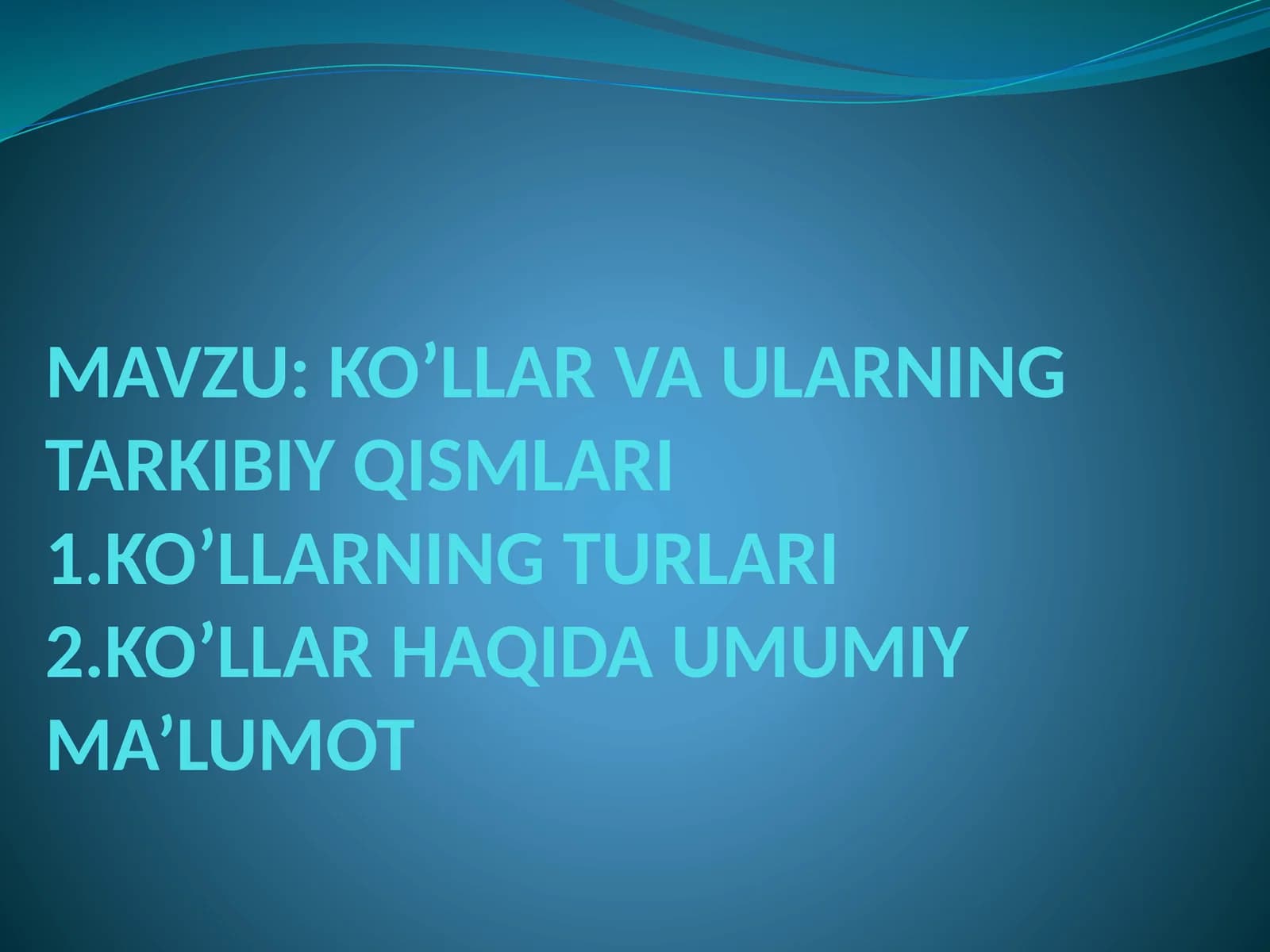 KO’LLARVA ULARNING TARKIBIY QISMLARI
