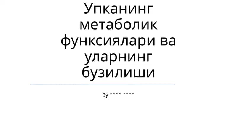 Jigar disfunksiyasi