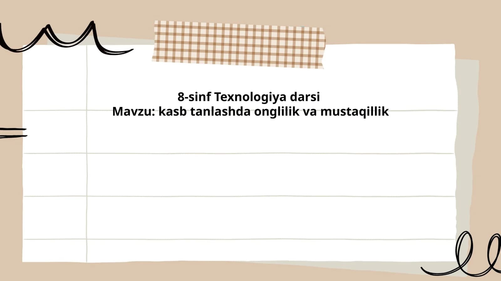 8-sinf Texnologiya darsi