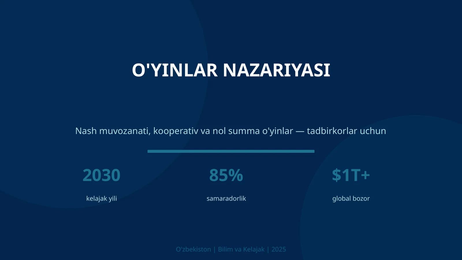 O'YINLAR NAZARIYASI