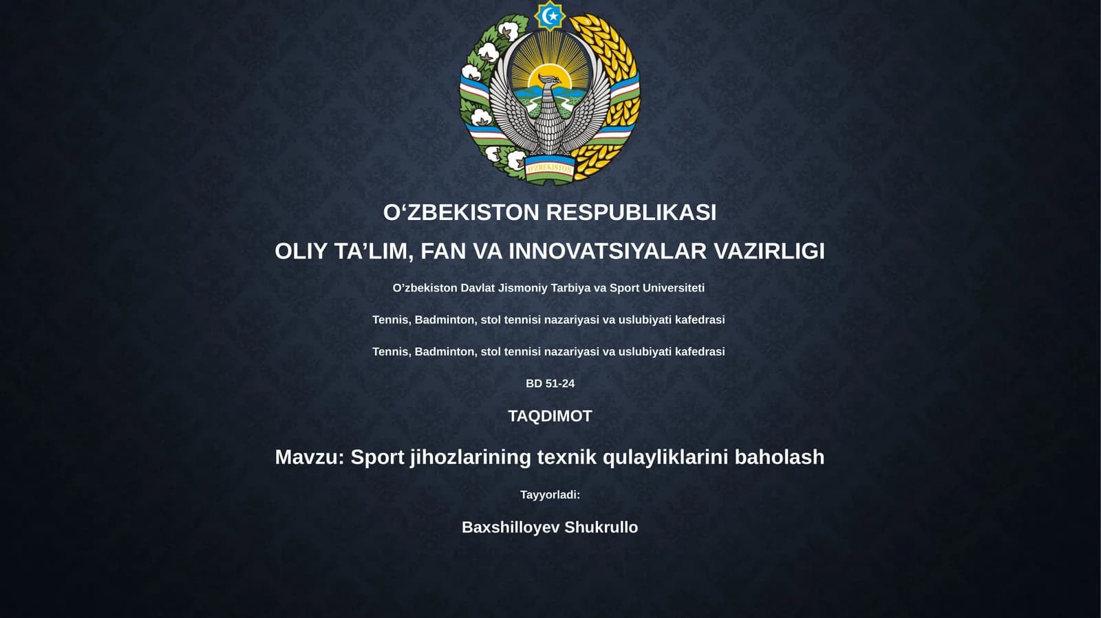 Texnik qulayliklarini baholash