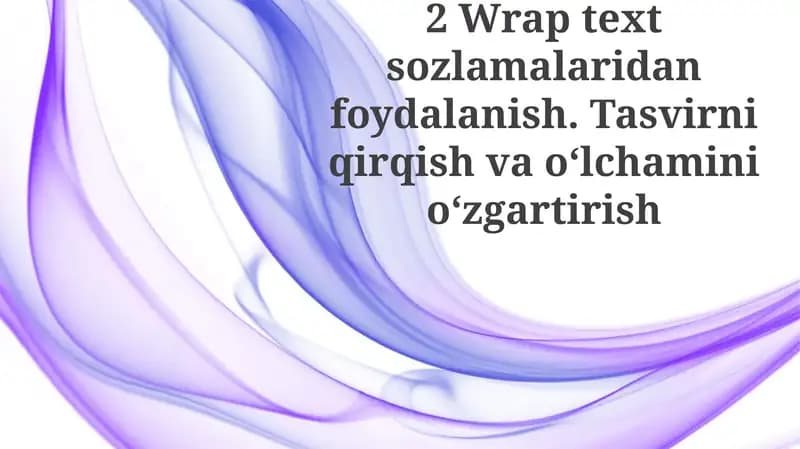 Matn o'rash sozlamalari