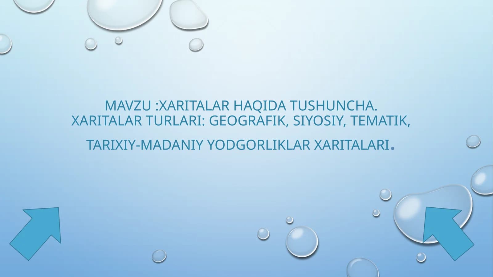 Xaritalar haqida tushuncha