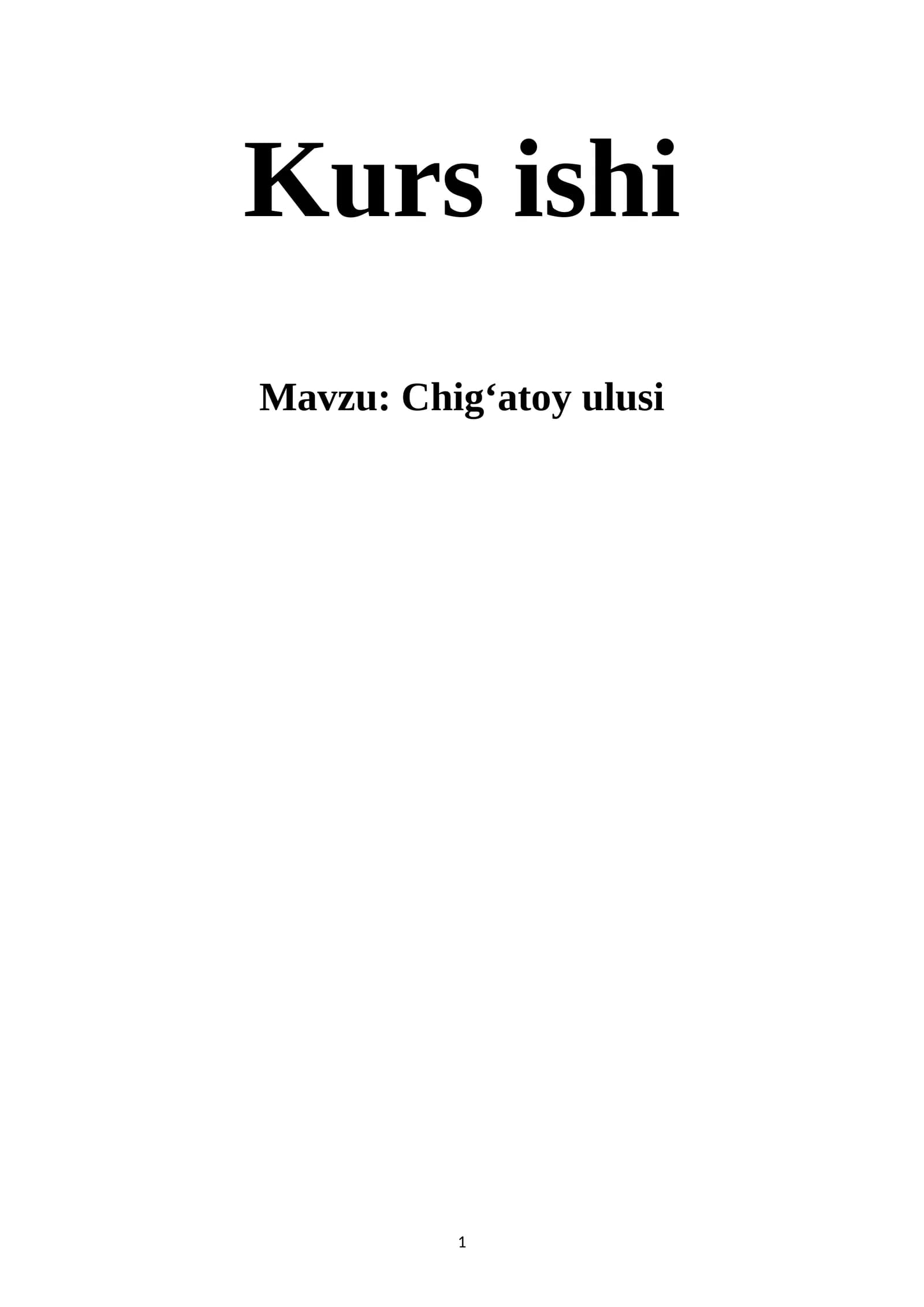 Chig‘atoy ulusi