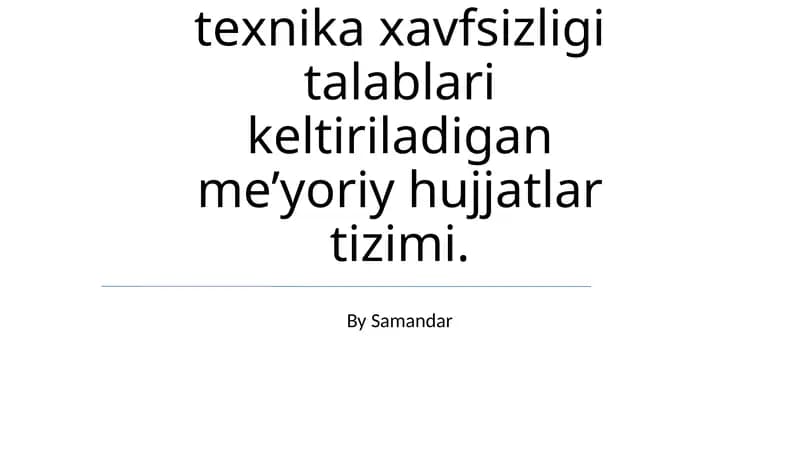 Mashina va mехanizmlar uchun tехnika хavfsizligi talablari