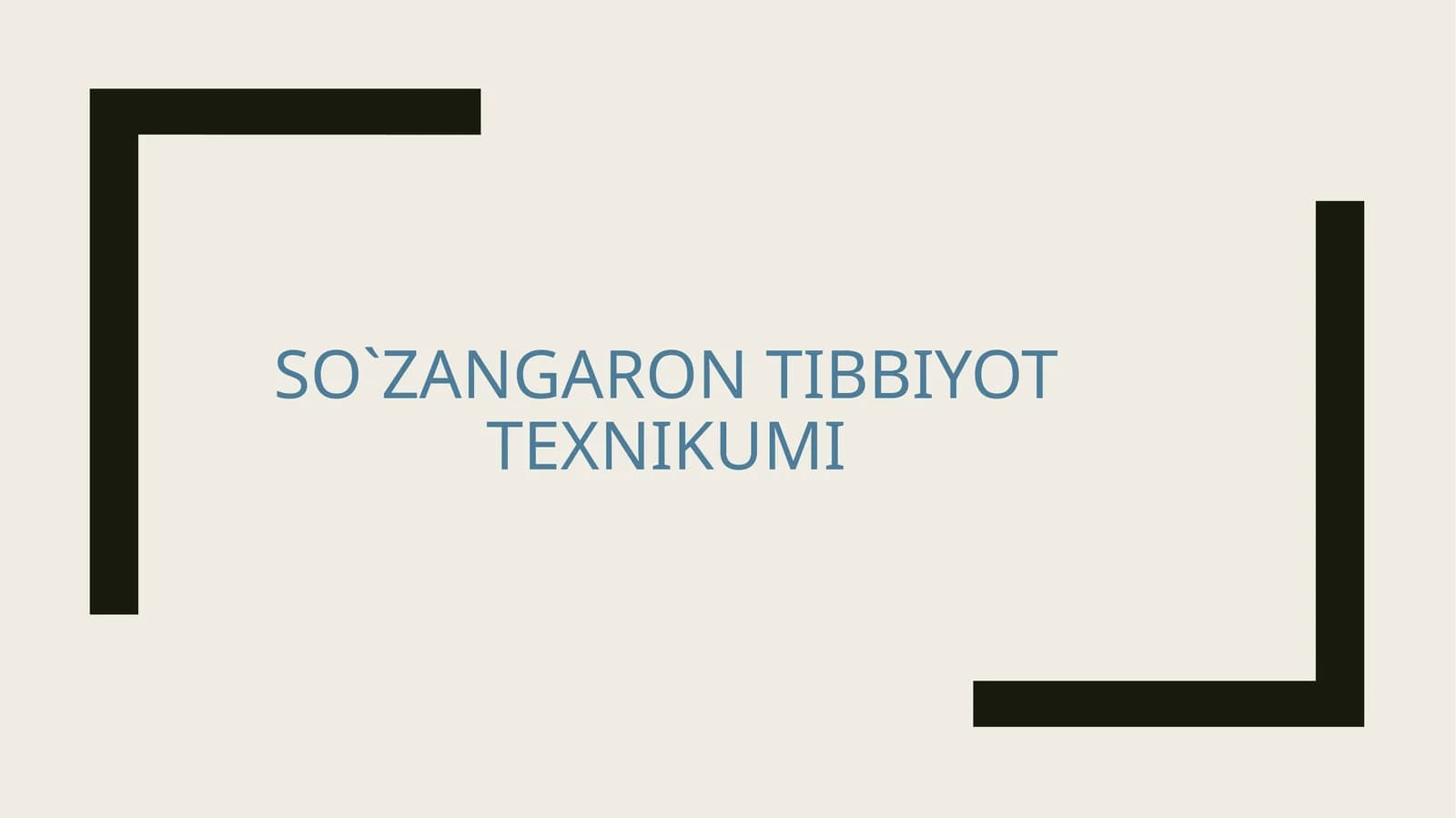 So`zangarontibbiyottexnikumi