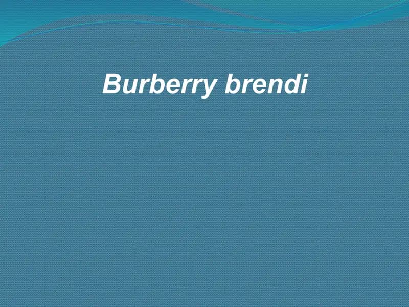 Burberry brendi