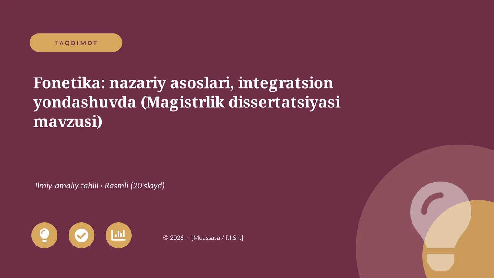 Fonetika: nazariy asoslari, integratsion yondashuvda