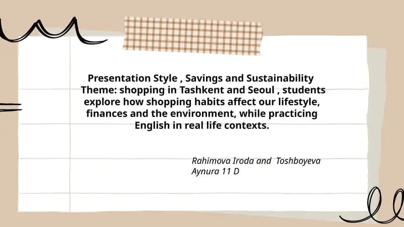 Presentation Style, Savings and Sustainability