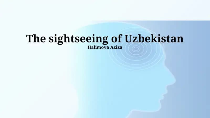 The sightseeing of Uzbekistan