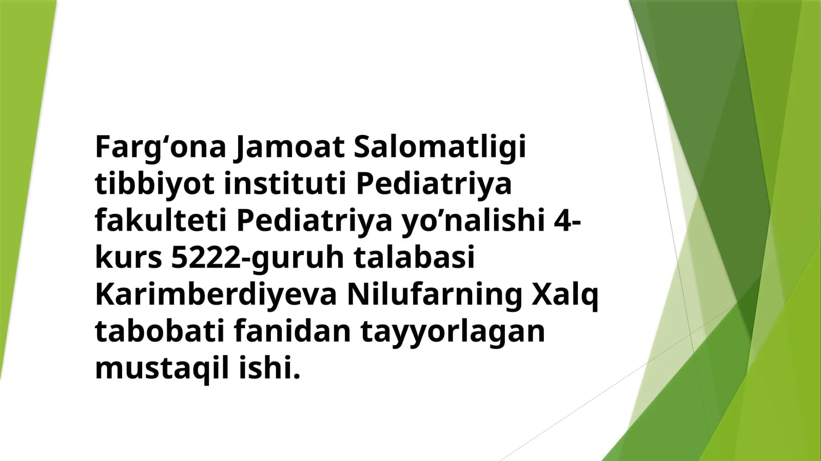 Pediatriyada ignaterapiyaning ahamiyati | Tayyor PPT prezentatsiya