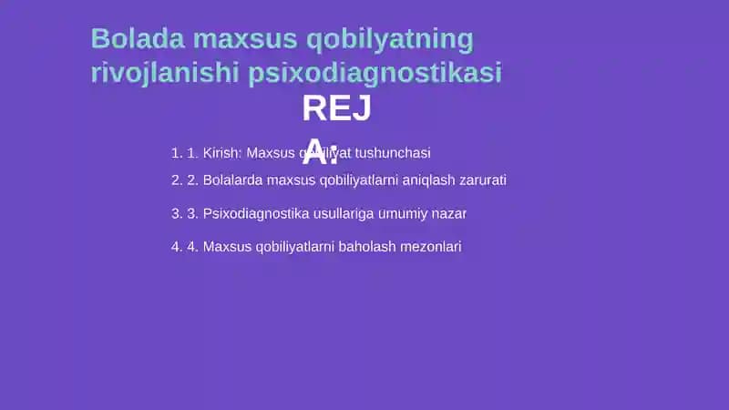 Maxsus Qobiliyatlar Psixodiagnostikasi
