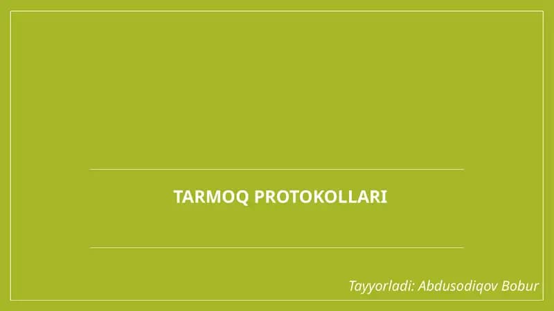 Tarmoq protokoli