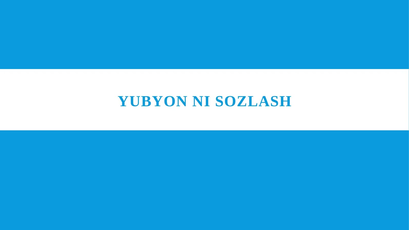 YUBYON ni sozlash