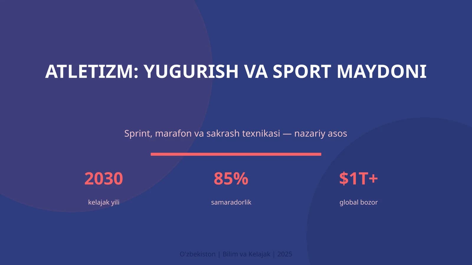 ATLETIZM: YUGURISH VA SPORT MAYDONI