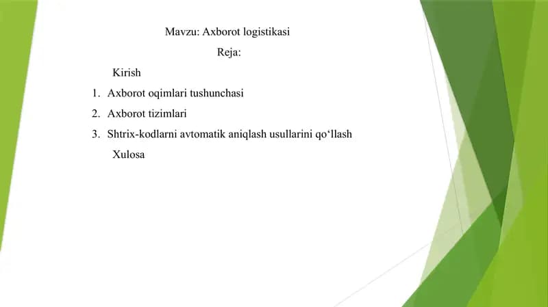 Axborot logistikasi